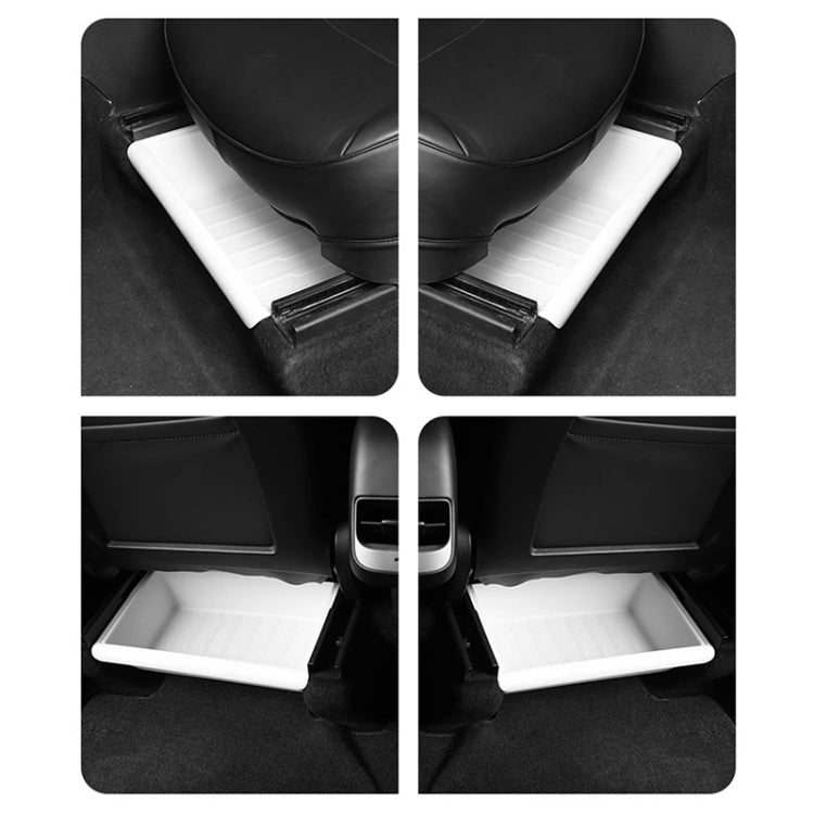 For Tesla Model Y 2021-2023 TPE Storage Organizer Under Car Seat, Style:with Cover(Black) - Stowing Tidying by PMC TechLife | Online Shopping South Africa | PMC TechLife | Buy Now Pay Later Mobicred