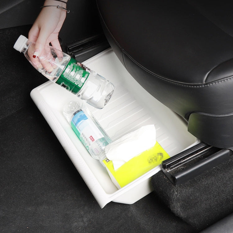 For Tesla Model Y 2021-2023 TPE Storage Organizer Under Car Seat, Style:with Cover(Black) - Stowing Tidying by PMC Jewellery | Online Shopping South Africa | PMC Jewellery | Buy Now Pay Later Mobicred