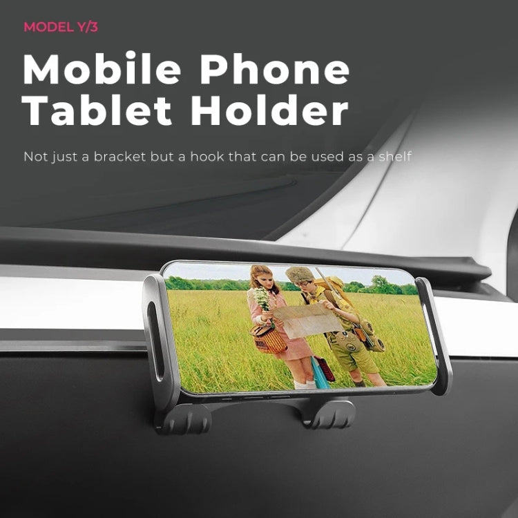 For Tesla Model 3 / Y Car Rear Seat Phone Tablet Holder, Style:Base + Phone Bracket - Car Holders by PMC TechLife | Online Shopping South Africa | PMC TechLife | Buy Now Pay Later Mobicred