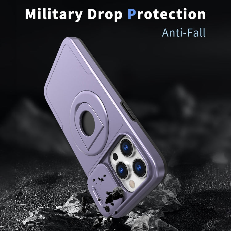 For iPhone 11 Pro Camshield MagSafe Ring Holder Armor Phone Case(Purple) - free shipping - PMC TechLife - Order now!