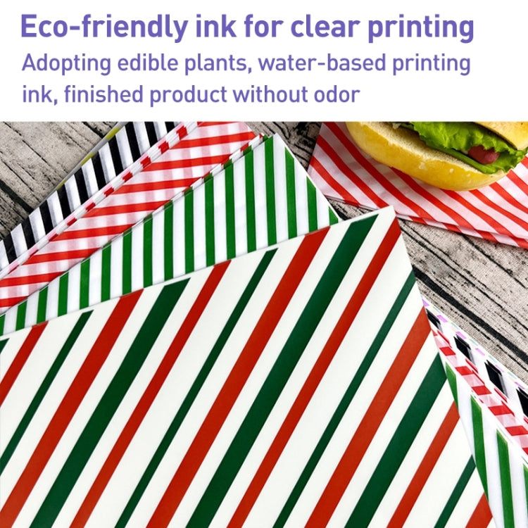 100sheets / Pack Striped Baking Greaseproof Paper Food Placemat Paper, size: 30x30cm(Green) - Retail Packaging by PMc TechLife | Online Shopping South Africa | PMc TechLife | Buy Now Pay Later Mobicred