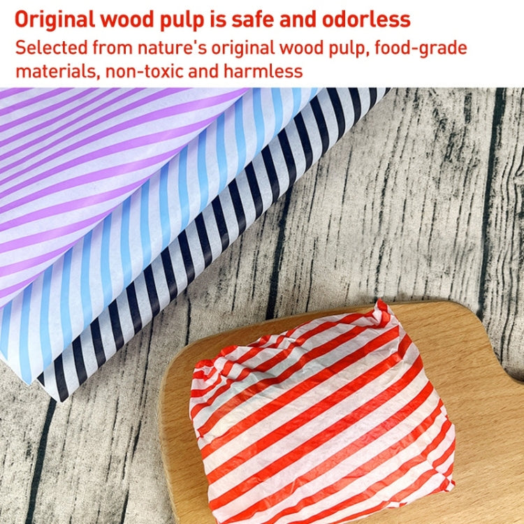 100sheets / Pack Striped Baking Greaseproof Paper Food Placemat Paper, size: 30x30cm(Purple) - Retail Packaging by PMc TechLife | Online Shopping South Africa | PMc TechLife | Buy Now Pay Later Mobicred