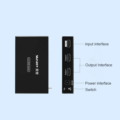 Measy SPH102 1 to 2 HDMI 1080P Simultaneous Display Splitter(EU Plug) - Splitter by Measy | Online Shopping South Africa | PMC Jewellery | Buy Now Pay Later Mobicred