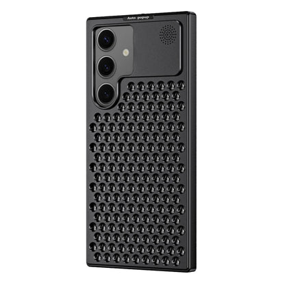 For Samsung Galaxy S24+ 5G R-JUST RJ58 Aromatherapy Metal Cooling Phone Case(Black) - Galaxy S24+ 5G Cases by R-JUST | Online Shopping South Africa | PMC Jewellery