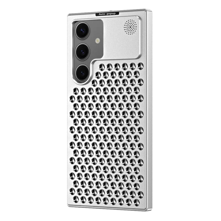 For Samsung Galaxy S24 5G R-JUST RJ58 Aromatherapy Metal Cooling Phone Case(Silver) - Galaxy S24 5G Cases by R-JUST | Online Shopping South Africa | PMC Jewellery