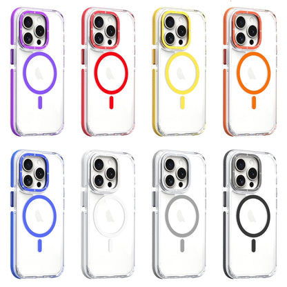 For iPhone 16 Pro Dual-Color Clear Acrylic Hybrid TPU MagSafe Phone Case(Blue) - iPhone 16 Pro Cases by PMC Jewellery | Online Shopping South Africa | PMC Jewellery | Buy Now Pay Later Mobicred