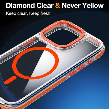 For iPhone 13 Pro Max Dual-Color Clear Acrylic Hybrid TPU MagSafe Phone Case(Yellow) - iPhone 13 Pro Max Cases by PMC Jewellery | Online Shopping South Africa | PMC Jewellery