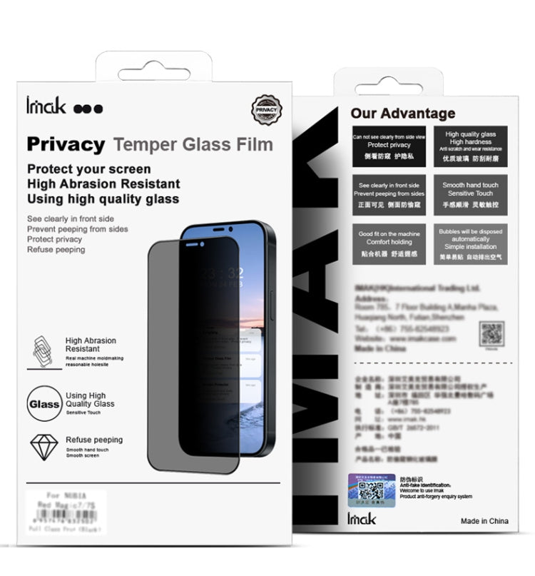 For Xiaomi 14 Pro 5G imak No Edge Version 3D Curved Privacy Full Screen Tempered Glass Film - 14 Pro Tempered Glass by imak | Online Shopping South Africa | PMC TechLife | Buy Now Pay Later Mobicred