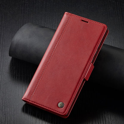 For Samsung Galaxy S24 Ultra LC.IMEEKE Skin-friendly Card Slots Leather Phone Case(Red) - Galaxy S24 Ultra 5G Cases by LC.IMEEKE | Online Shopping South Africa | PMC Jewellery | Buy Now Pay Later Mobicred