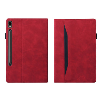 For Samsung Galaxy Tab S9+ /S8+ /S7+ Splicing Shockproof Smart Leather Tablet Case(Red) - Galaxy Tab S9+ Cases by PMC Jewellery | Online Shopping South Africa | PMC Jewellery | Buy Now Pay Later Mobicred