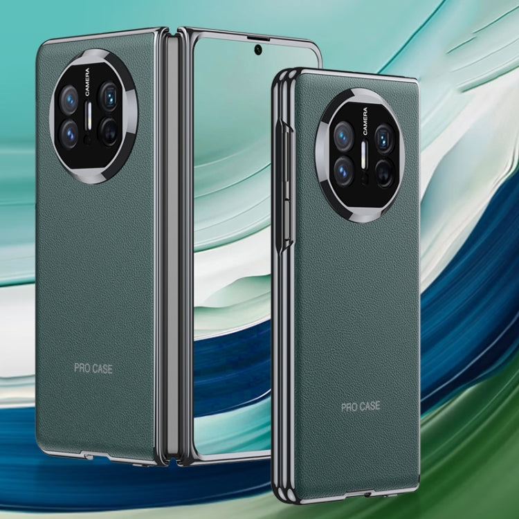 For Huawei Mate X5 GKK Leather Ultra-thin Electroplating Shockproof Phone Case(Green) - Huawei Cases by GKK | Online Shopping South Africa | PMC Jewellery | Buy Now Pay Later Mobicred