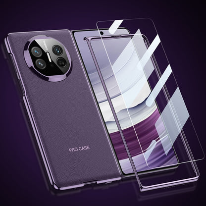 For Huawei Mate X5 GKK Leather Ultra-thin Electroplating Shockproof Phone Case(Purple) - Huawei Cases by GKK | Online Shopping South Africa | PMC Jewellery | Buy Now Pay Later Mobicred