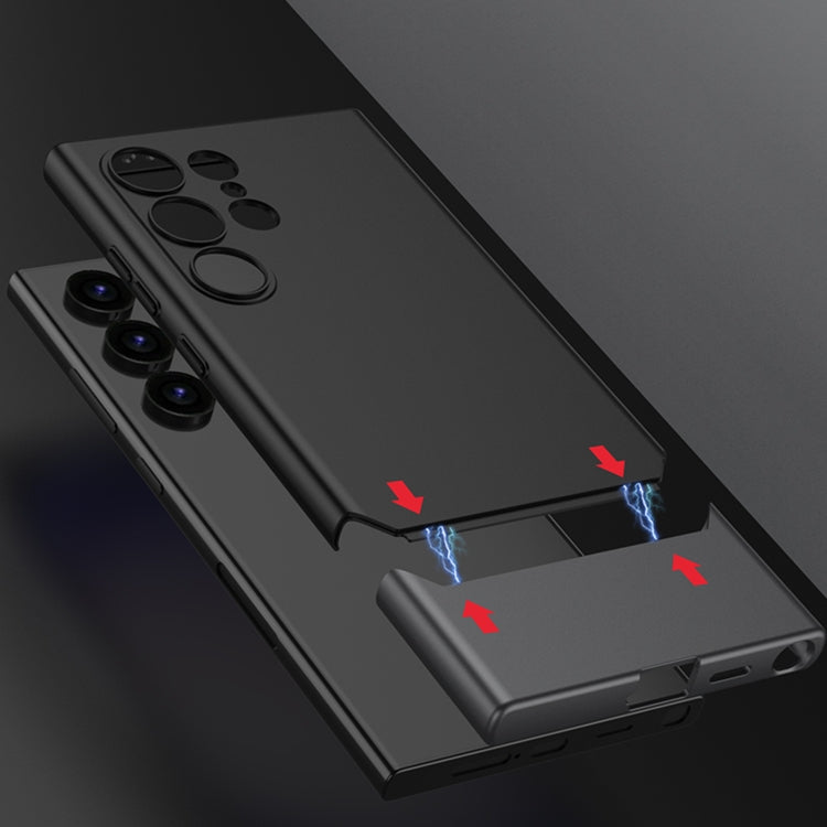 For Samsung Galaxy S24 Ultra 5G GKK Mortise-Tenon Connection Contrast Color Shockproof Phone Case(Black Silver) - free shipping - PMC Jewellery - Order now!