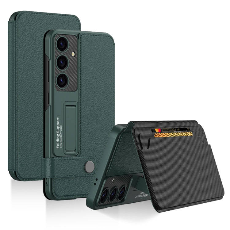 For Samsung Galaxy S24 5G GKK Flip Wallet Leather Phone Case, Without Pen(Green) - Galaxy S24 5G Cases by GKK | Online Shopping South Africa | PMC Jewellery | Buy Now Pay Later Mobicred