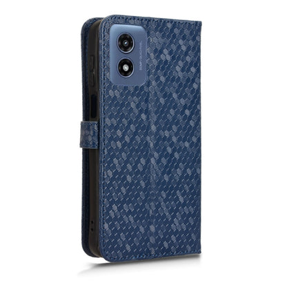 For Motorola Moto G Play 4G 2024 Honeycomb Dot Texture Leather Phone Case(Blue) - Motorola Cases by PMC Jewellery | Online Shopping South Africa | PMC Jewellery | Buy Now Pay Later Mobicred