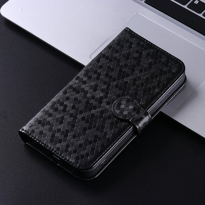 For Motorola Moto G Power 5G 2024 Honeycomb Dot Texture Leather Phone Case(Black) - Motorola Cases by PMC Jewellery | Online Shopping South Africa | PMC Jewellery | Buy Now Pay Later Mobicred