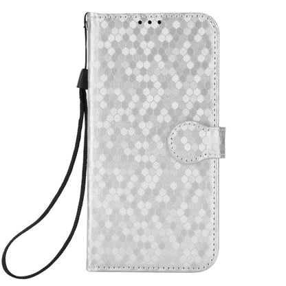 For Motorola Moto G Power 5G 2024 Honeycomb Dot Texture Leather Phone Case(Silver) - Motorola Cases by PMC Jewellery | Online Shopping South Africa | PMC Jewellery | Buy Now Pay Later Mobicred