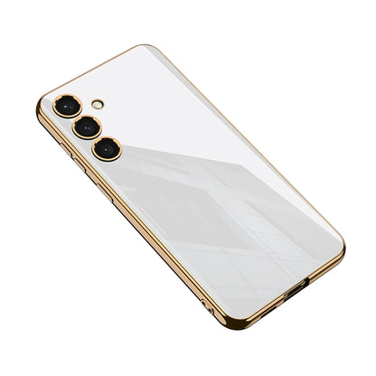 For Samsung Galaxy S24+ 5G GKK Electroplating TPU Full Coverage Phone Case(White) - Galaxy S24+ 5G Cases by GKK | Online Shopping South Africa | PMC Jewellery | Buy Now Pay Later Mobicred