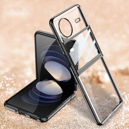 For vivo X Flip GKK Integrated Electroplating Full Coverage Phone Case(Black) - vivo Cases by GKK | Online Shopping South Africa | PMC Jewellery | Buy Now Pay Later Mobicred