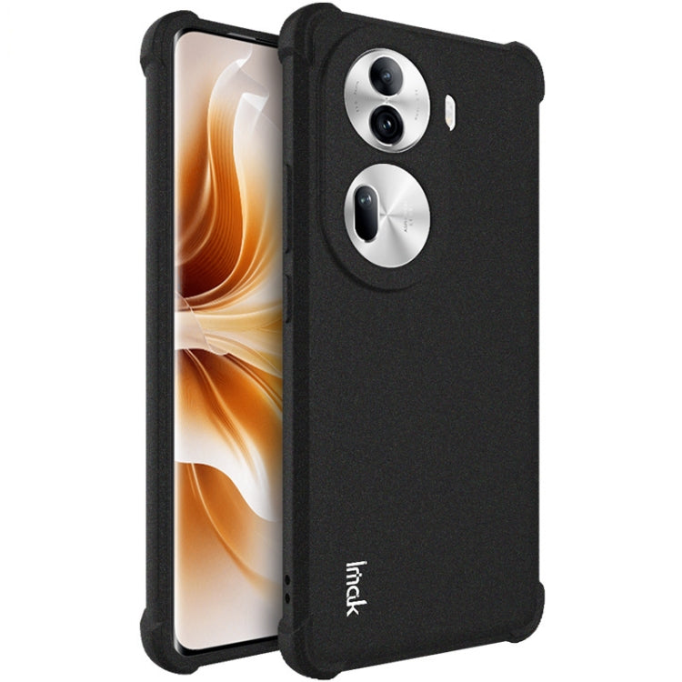 For OPPO Reno11 Pro 5G Global imak Shockproof Airbag TPU Phone Case(Matte Black) - Reno11 Pro Cases by imak | Online Shopping South Africa | PMC Jewellery | Buy Now Pay Later Mobicred