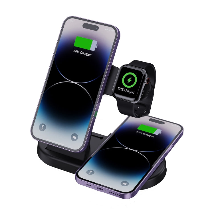 H50 4 in 1 Multi-function Magnetic Wireless Charger(Black) - Wireless Charger by PMC TechLife | Online Shopping South Africa | PMC TechLife | Buy Now Pay Later Mobicred