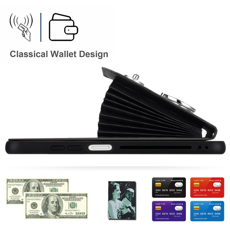 For Xiaomi Redmi Note 12 Pro 5G Global Organ Card Bag Ring Holder Phone Case with Long Lanyard(Black) - Xiaomi Cases by PMC TechLife | Online Shopping South Africa | PMC TechLife | Buy Now Pay Later Mobicred