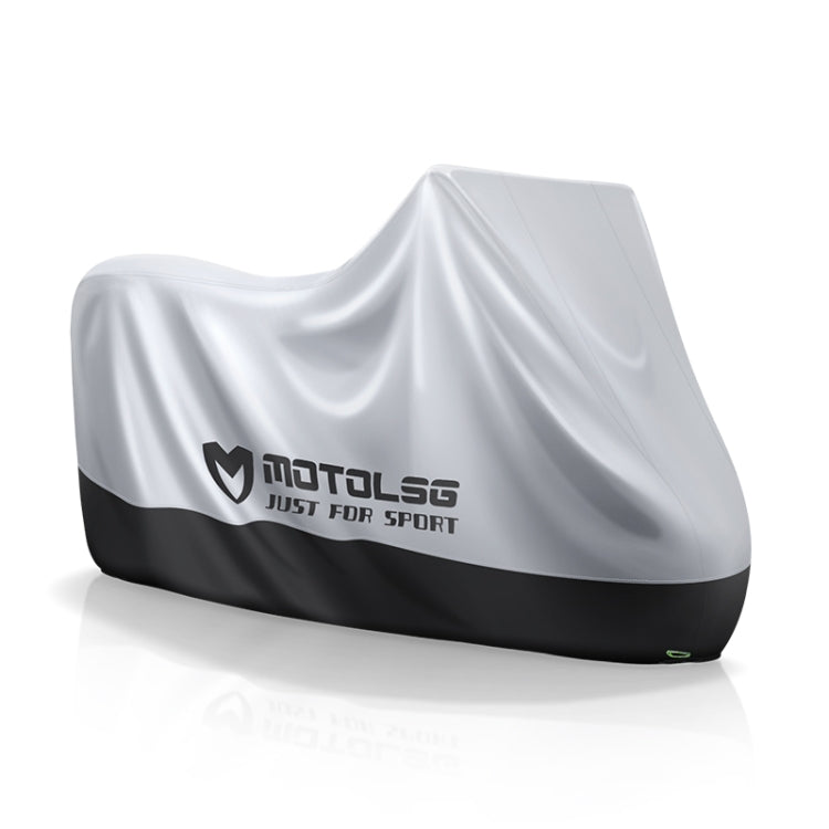 MOTOLSG Motorcycle Waterproof Sunproof Dustproof Thickening Cover, Size:XXXL(Silver Black) - free shipping - PMC TechLife - Order now!