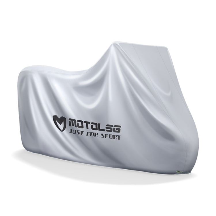 MOTOLSG Motorcycle Waterproof Sunproof Dustproof Thickening Cover, Size:XXXL(Silver) - Raincoat by MOTOLSG | Online Shopping South Africa | PMC TechLife | Buy Now Pay Later Mobicred