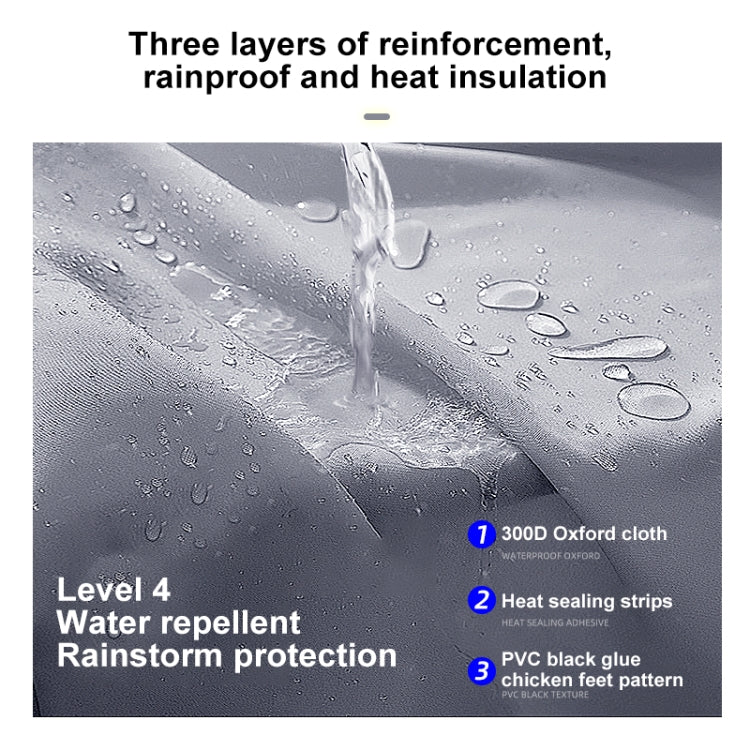 MOTOLSG Motorcycle Waterproof Sunproof Dustproof Thickening Cover, Size:XXXL(Silver Black) - free shipping - PMC TechLife - Order now!