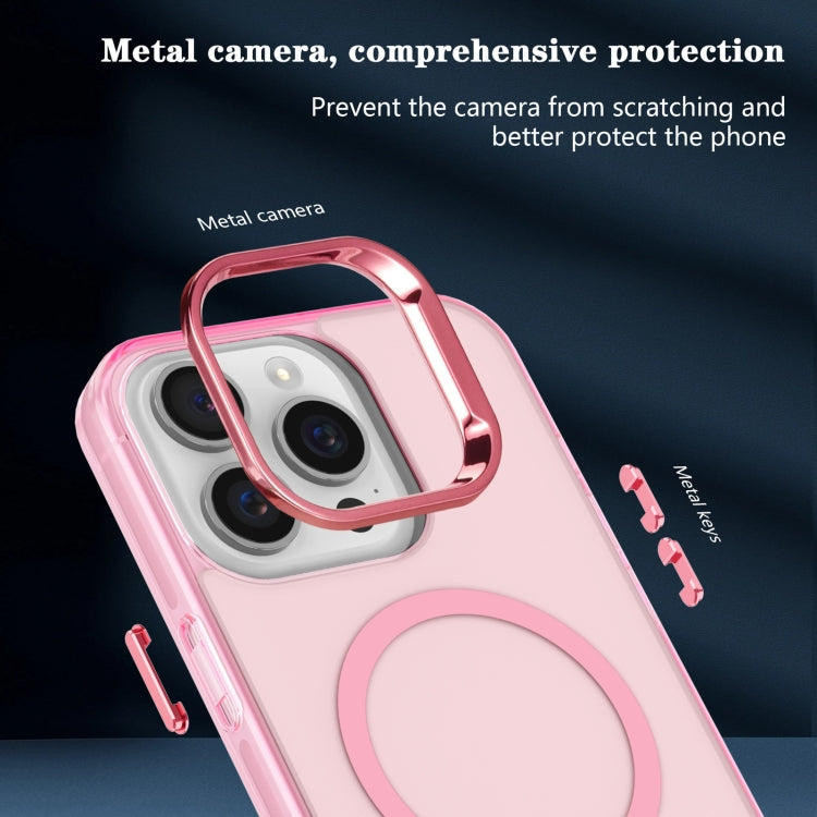 For iPhone 15 Pro Electroplated IMD Magsafe PC Hybrid TPU Phone Case(Pink) - iPhone 15 Pro Cases by PMC TechLife | Online Shopping South Africa | PMC TechLife