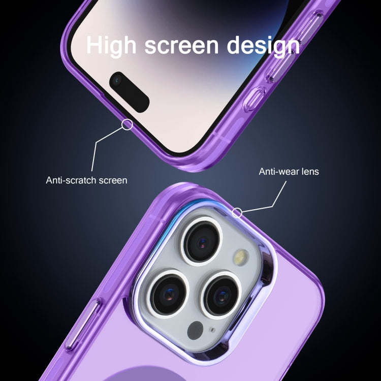 For iPhone 15 Pro Electroplated IMD Magsafe PC Hybrid TPU Phone Case(Purple) - iPhone 15 Pro Cases by PMC Jewellery | Online Shopping South Africa | PMC Jewellery