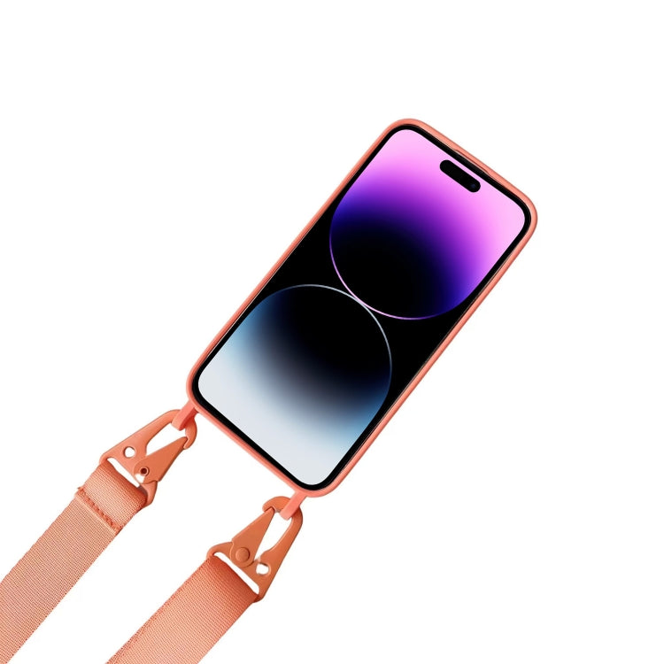 For iPhone 16 Card Slot Liquid Silicone Phone Case with Lanyard(Grey) - iPhone 16 Cases by PMC TechLife | Online Shopping South Africa | PMC TechLife | Buy Now Pay Later Mobicred