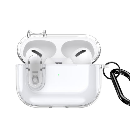 For AirPods Pro 2 DUX DUCIS PECL Series Split Transparent Earphone Case with Hook(Transparent) - For AirPods Pro 2 by DUX DUCIS | Online Shopping South Africa | PMC Jewellery | Buy Now Pay Later Mobicred