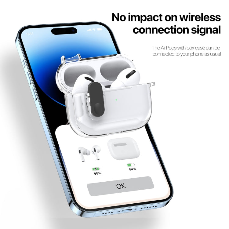 For AirPods 3 DUX DUCIS PECL Series Split Transparent Earphone Case with Hook(Grey) - For AirPods 3 by DUX DUCIS | Online Shopping South Africa | PMC Jewellery | Buy Now Pay Later Mobicred