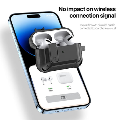 For AirPods Pro 2 DUX DUCIS PECO Series Split Two-color Earphone Case with Hook(Blue) - For AirPods Pro 2 by DUX DUCIS | Online Shopping South Africa | PMC Jewellery | Buy Now Pay Later Mobicred