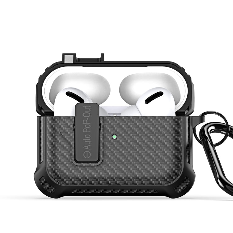 For AirPods Pro DUX DUCIS PECI Series Earbuds Box Protective Case(Black) - For AirPods Pro by DUX DUCIS | Online Shopping South Africa | PMC Jewellery | Buy Now Pay Later Mobicred