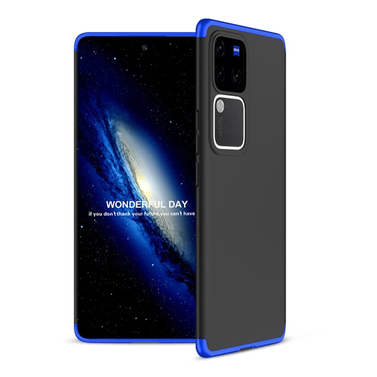 For vivo V30 /V30 Pro 5G GKK Three Stage Splicing Full Coverage PC Phone Case(Black Blue) - vivo Cases by GKK | Online Shopping South Africa | PMC Jewellery | Buy Now Pay Later Mobicred