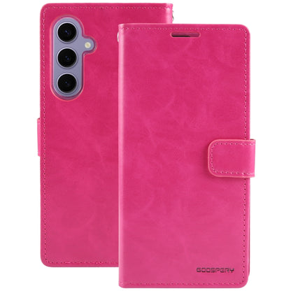 For Samsung Galaxy S24+ 5G GOOSPERY BLUE MOON Crazy Horse Texture Leather Phone Case(Rose Red) - Galaxy S24+ 5G Cases by GOOSPERY | Online Shopping South Africa | PMC Jewellery | Buy Now Pay Later Mobicred