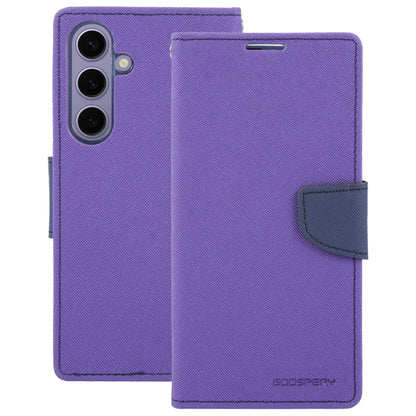 For Samsung Galaxy S24 5G GOOSPERY FANCY DIARY Cross Texture Leather Phone Case(Purple) - Galaxy S24 5G Cases by GOOSPERY | Online Shopping South Africa | PMC Jewellery | Buy Now Pay Later Mobicred