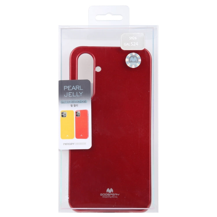 For Samsung Galaxy S24 5G GOOSPERY PEARL JELLY Shockproof TPU Phone Case(Red) - Galaxy S24 5G Cases by GOOSPERY | Online Shopping South Africa | PMC Jewellery | Buy Now Pay Later Mobicred