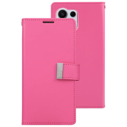 For Samsung Galaxy S24 Ultra 5G GOOSPERY RICH DIARY Crazy Horse Texture Leather Phone Case(Rose Red) - Galaxy S24 Ultra 5G Cases by GOOSPERY | Online Shopping South Africa | PMC Jewellery | Buy Now Pay Later Mobicred