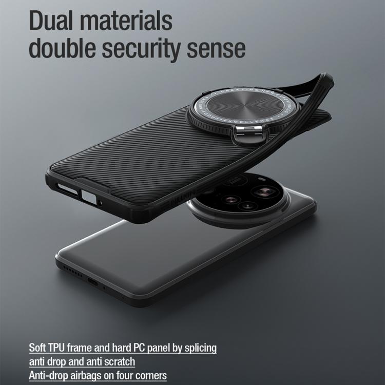 For Xiaomi 15 Ultra NILLKIN Black Mirror Prop CD Texture Mirror Precise Hole MagSafe Magnetic Phone Case(Black) - free shipping - PMc TechLife - Order now!