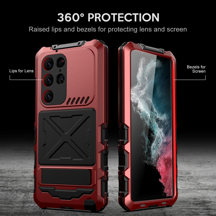 For Samsung Galaxy S24 Ultra 5G R-JUST Life Waterproof Dustproof Shockproof Phone Case(Red) - Galaxy S24 Ultra 5G Cases by R-JUST | Online Shopping South Africa | PMC TechLife | Buy Now Pay Later Mobicred