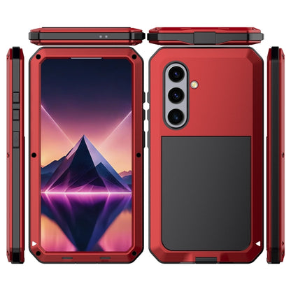 For Samsung Galaxy S24+ 5G Shockproof Life Waterproof Silicone + Zinc Alloy Phone Case(Red) - Galaxy S24+ 5G Cases by PMC Jewellery | Online Shopping South Africa | PMC Jewellery | Buy Now Pay Later Mobicred