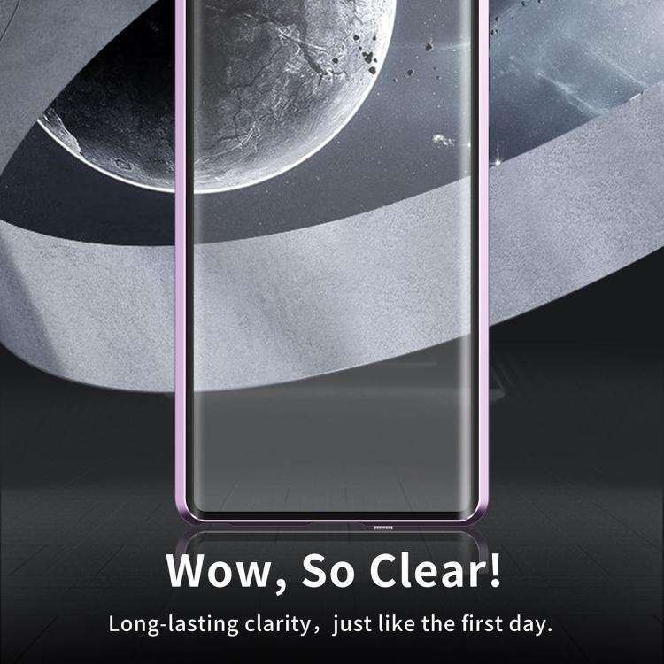 For Samsung Galaxy S25 Ultra 5G MagSafe Magnetic HD Frosted Tempered Glass Holder Phone Case(Purple) - Galaxy S25 Ultra 5G Cases by PMC TechLife | Online Shopping South Africa | PMC TechLife | Buy Now Pay Later Mobicred