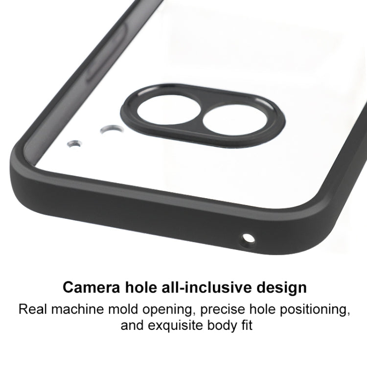 For Nothing Phone 2a Frosted TPU Hybrid Transparent PC Phone Case(Black) - More Brand by PMC TechLife | Online Shopping South Africa | PMC TechLife | Buy Now Pay Later Mobicred