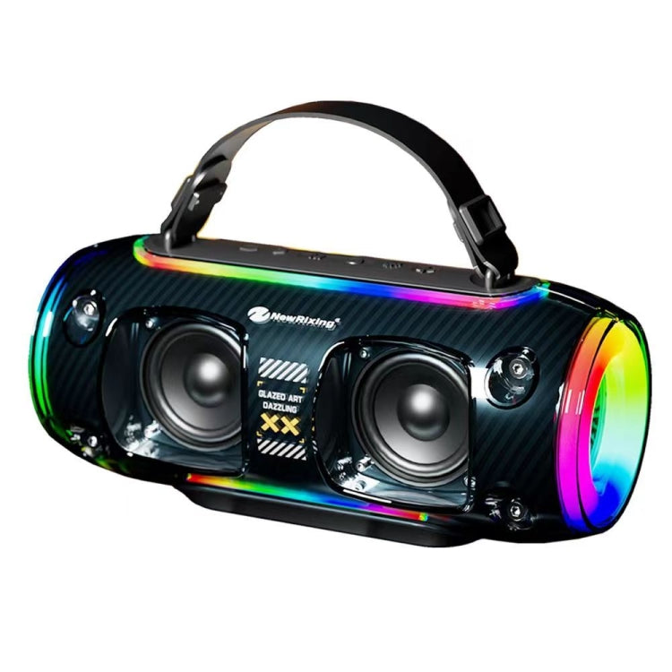 New Rixing NR8806 Portable Outdoor Wireless Bluetooth Speaker RGB Colorful Subwoofer, Style:Without Mic(Blue) - Desktop Speaker by NewRixing | Online Shopping South Africa | PMC Jewellery | Buy Now Pay Later Mobicred