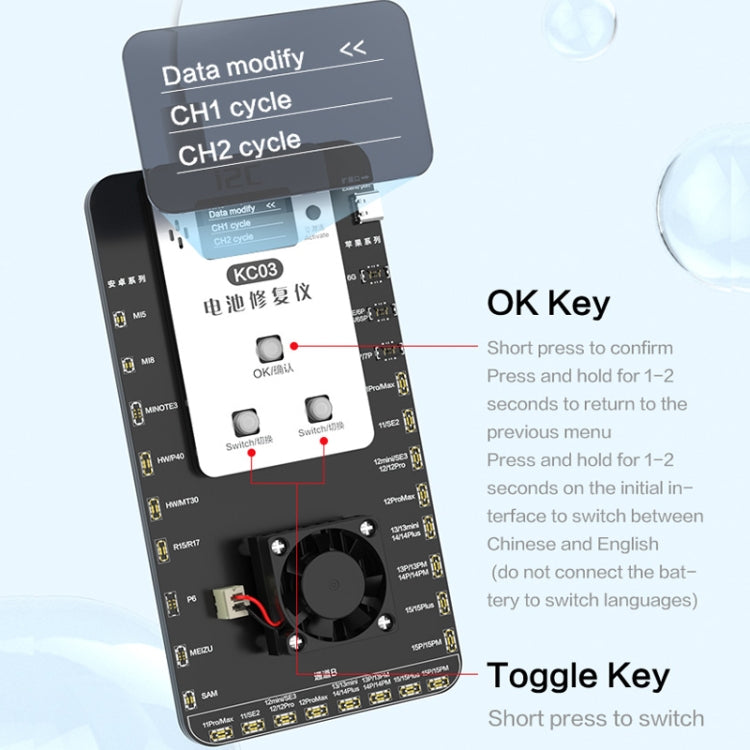 i2C KC03 Multi-function Battery Activation Detection Repair Device for iPhone 6-15 Pro Max / Android - free shipping - PMC TechLife - Order now!