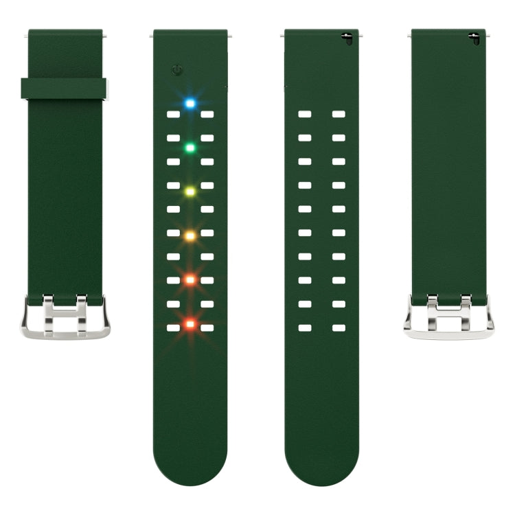 For Apple Watch SE 2023 44mm Luminous Colorful Light Silicone Watch Band(Green) - Watch Bands by PMC Jewellery | Online Shopping South Africa | PMC Jewellery