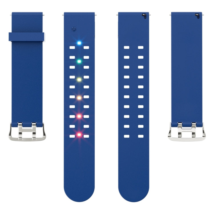 For Apple Watch SE 2023 44mm Luminous Colorful Light Silicone Watch Band(Blue) - Watch Bands by PMC TechLife | Online Shopping South Africa | PMC TechLife